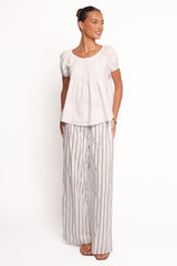 Abbott Pleated Top - White