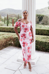 Esther Midi Dress - Pink