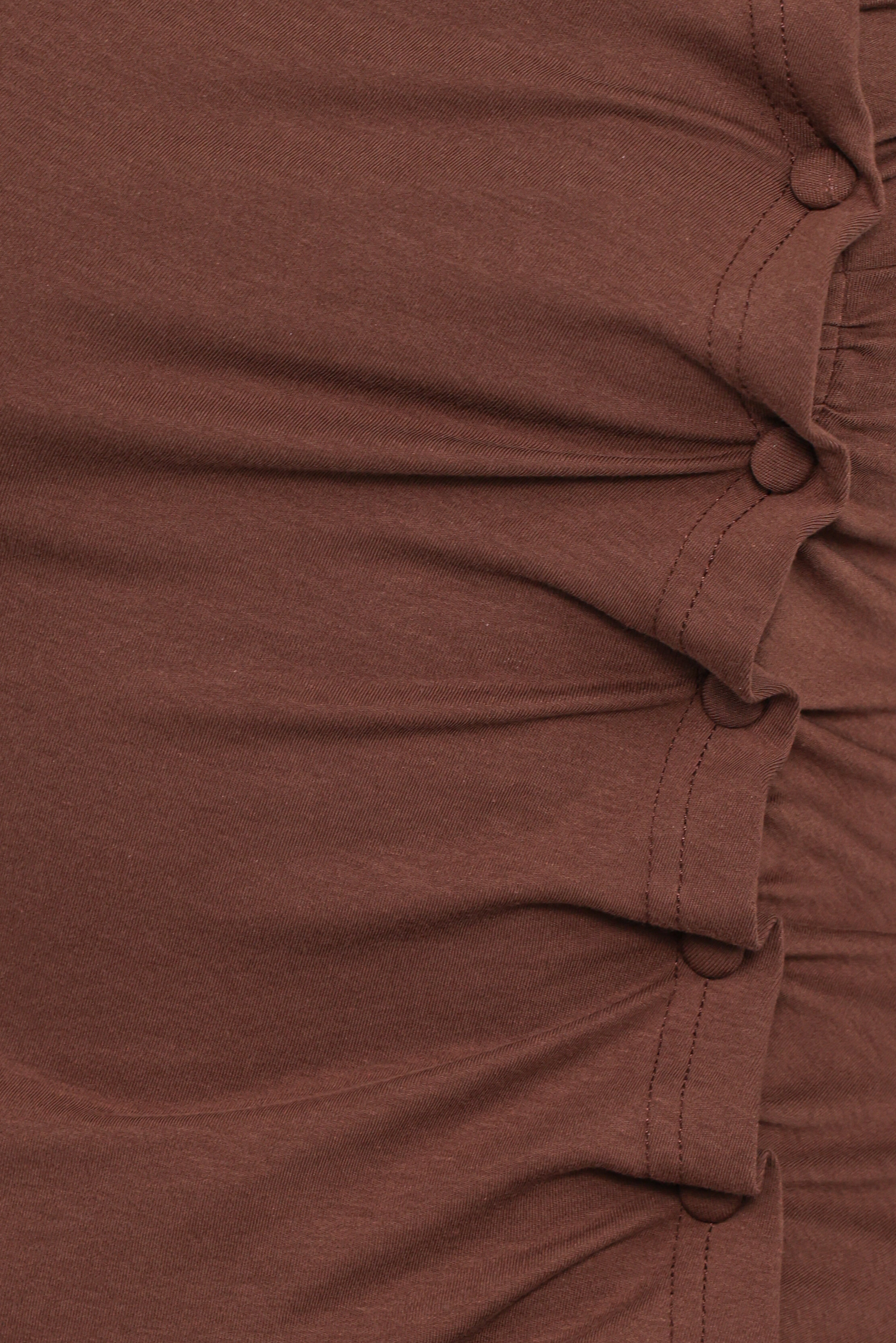 Ethel Asymmetrical Knit Top - Chocolate