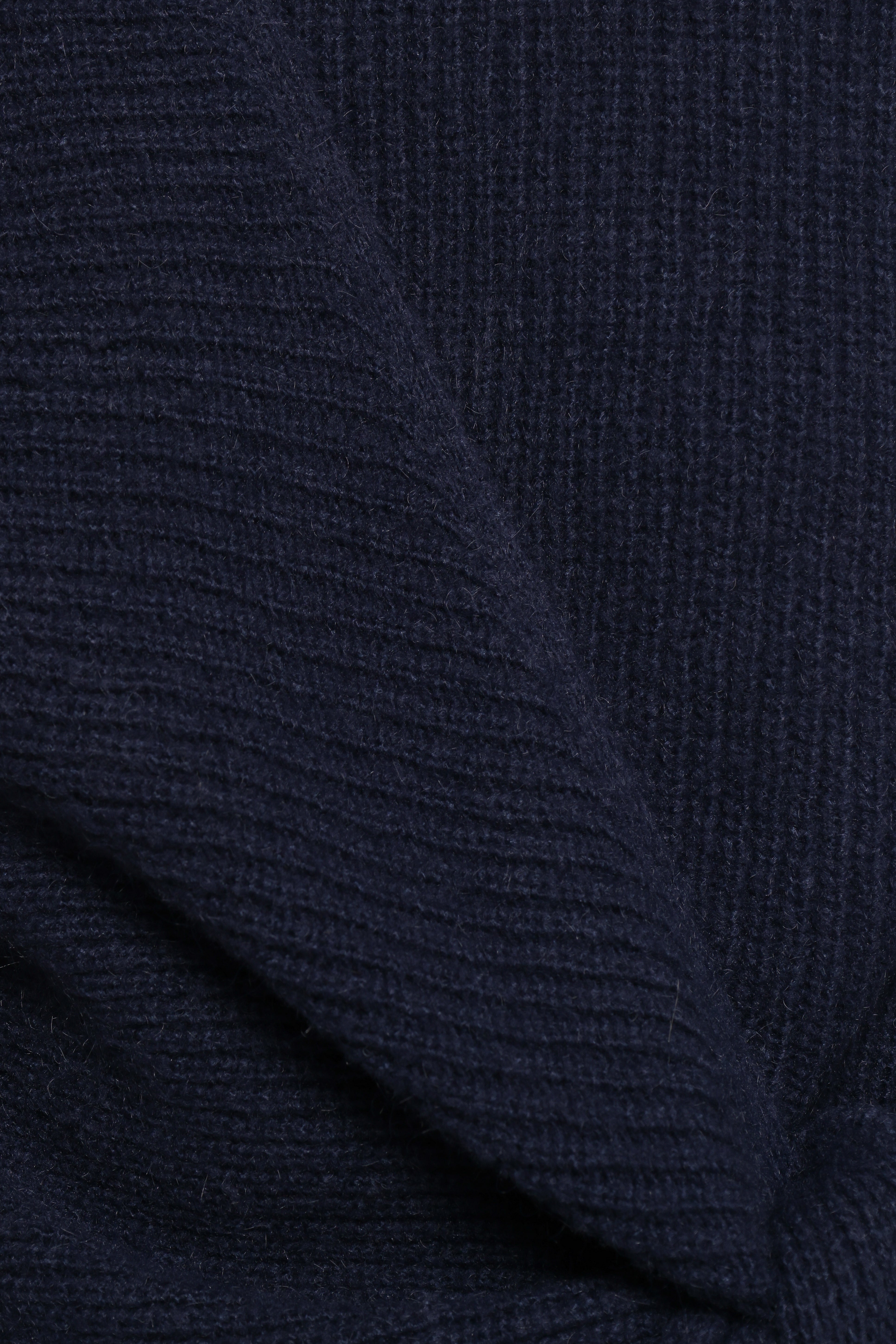 Ettie Wrap Side Tie Knit Sweater - Navy