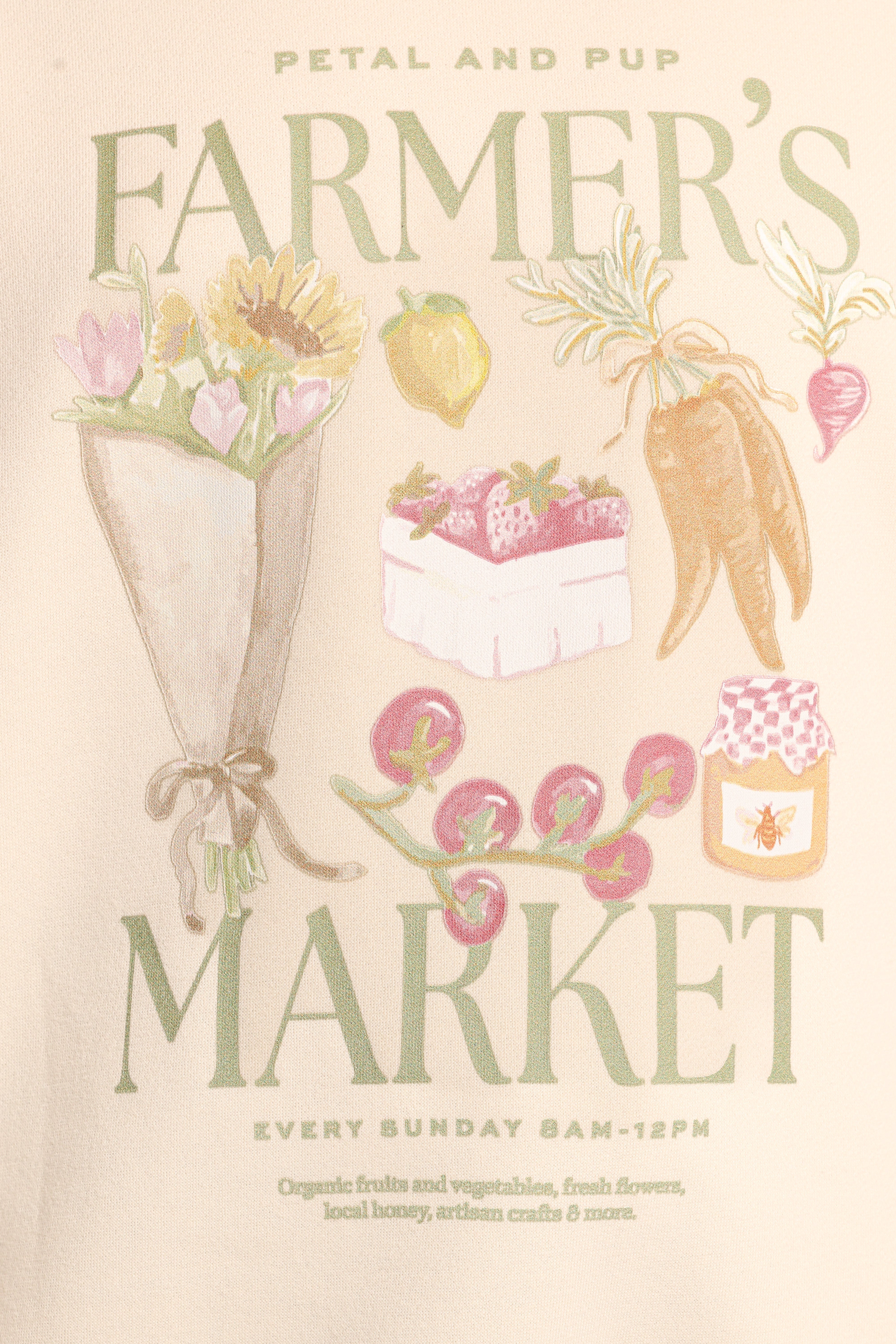 Farmers Market Sweatshirt - Cream