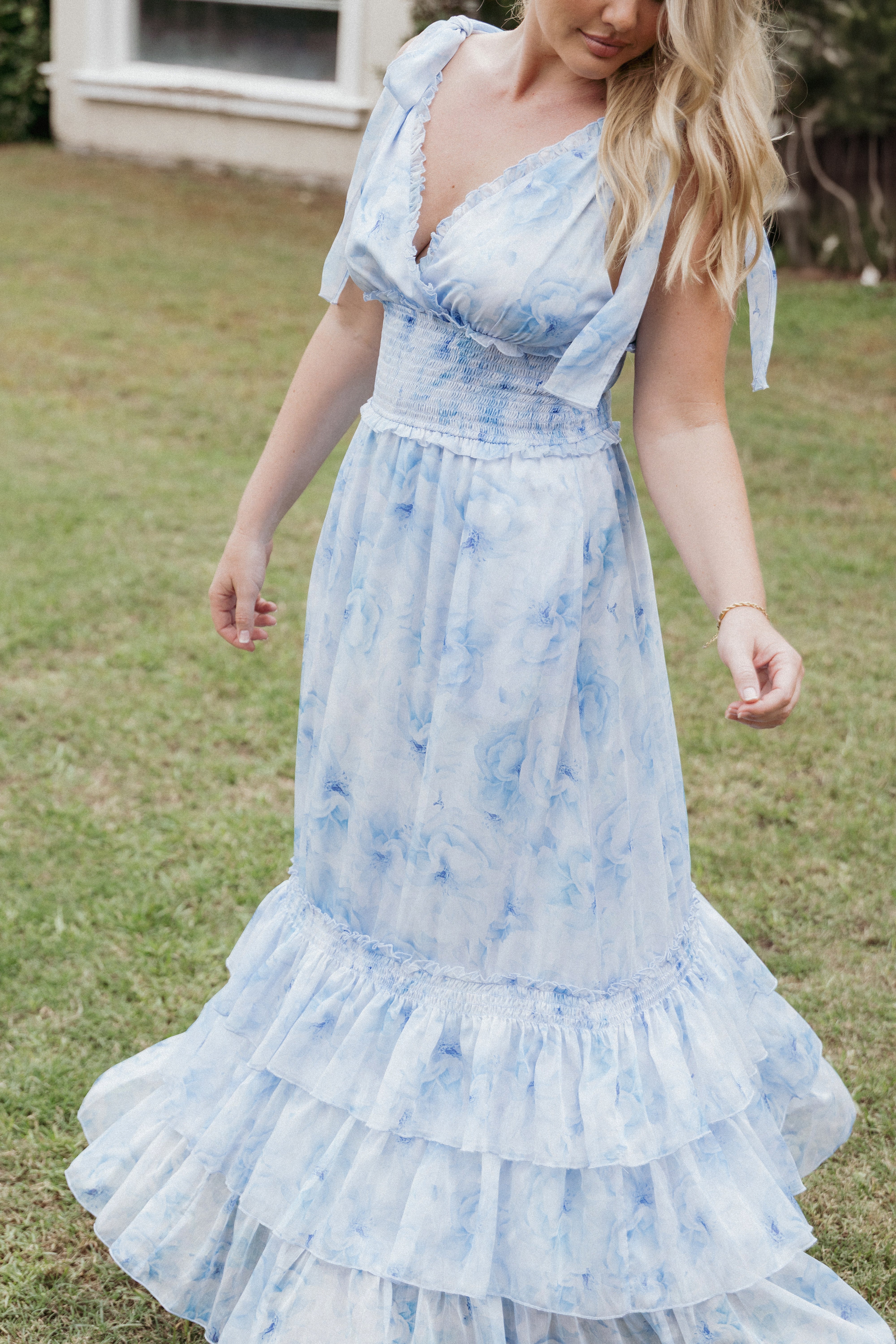Fionna Maxi Dress - Blue Floral