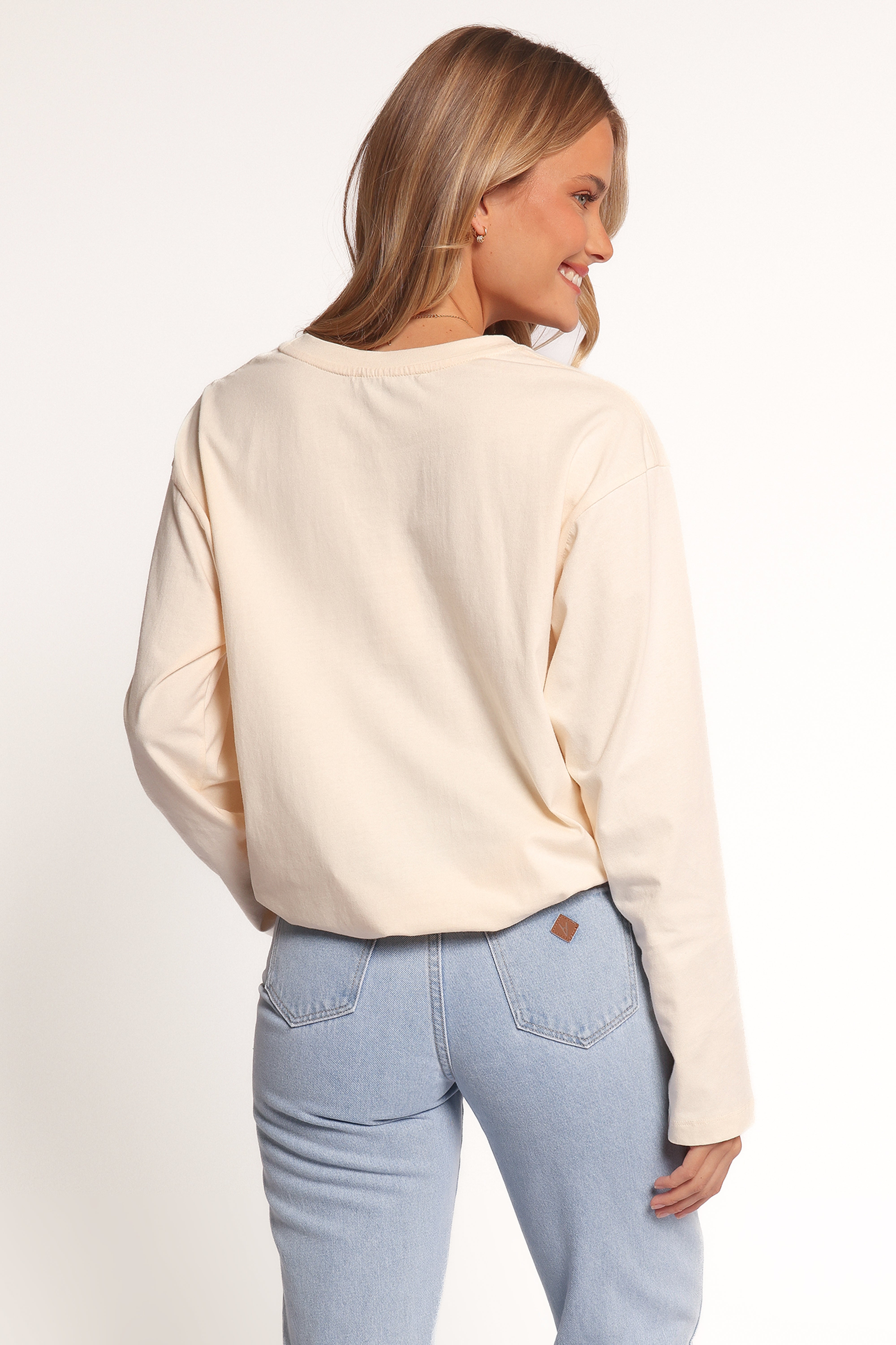 Flower Market Long Sleeve Tee - Cream