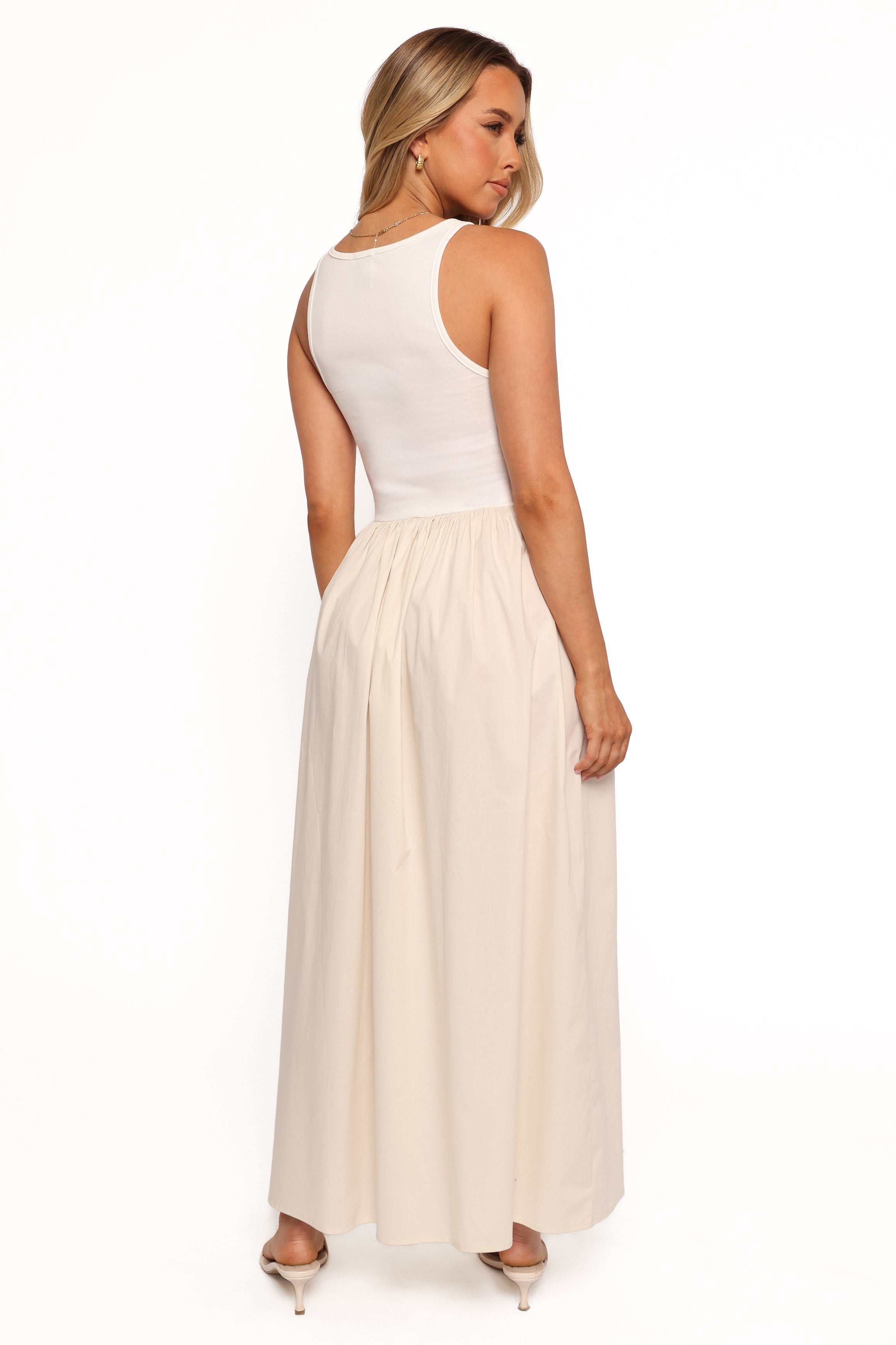 Franki Midi Dress - White Cream