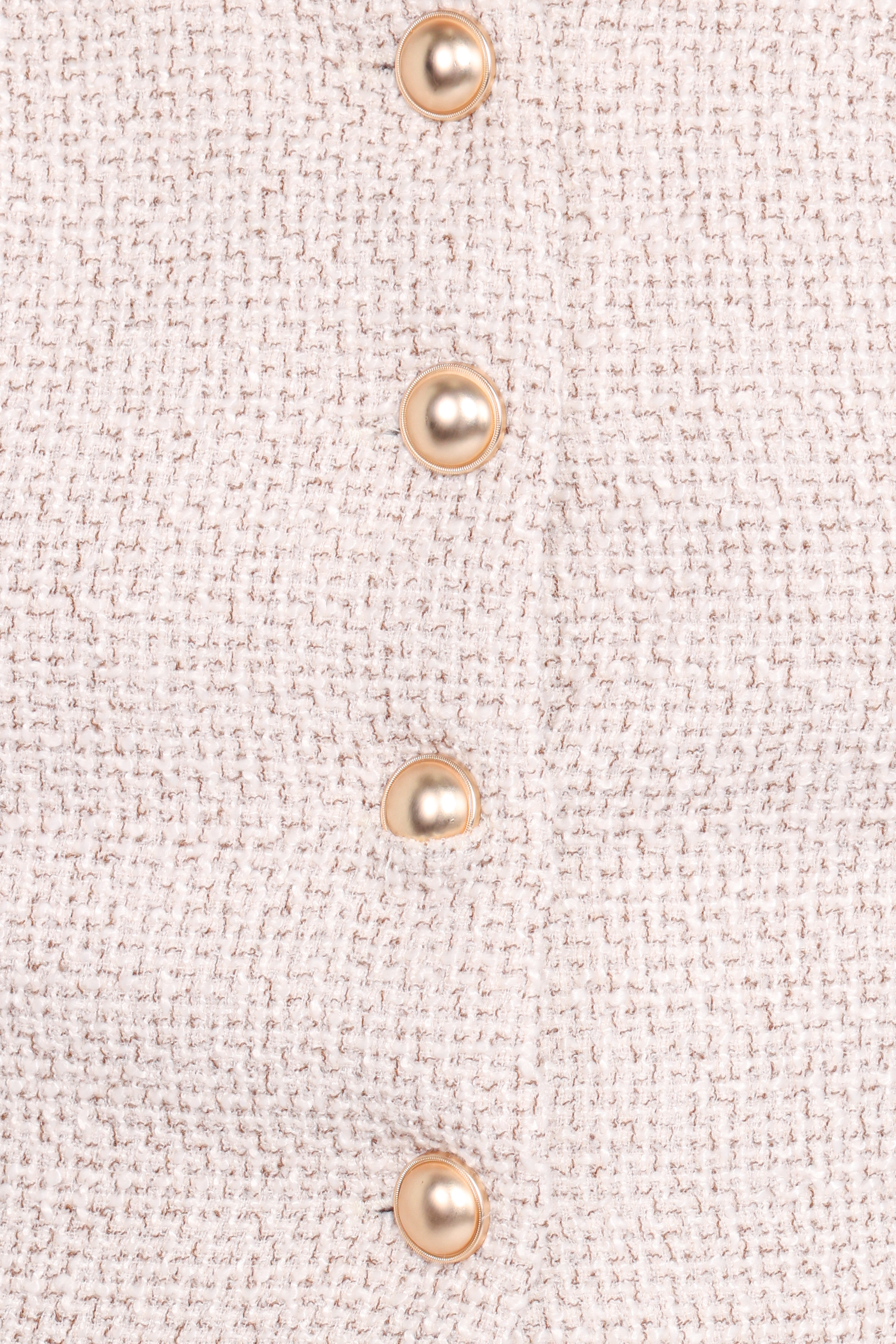 Greta Tailored Pant Set - White Brown Marl