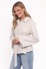 Halston Coat - Cream