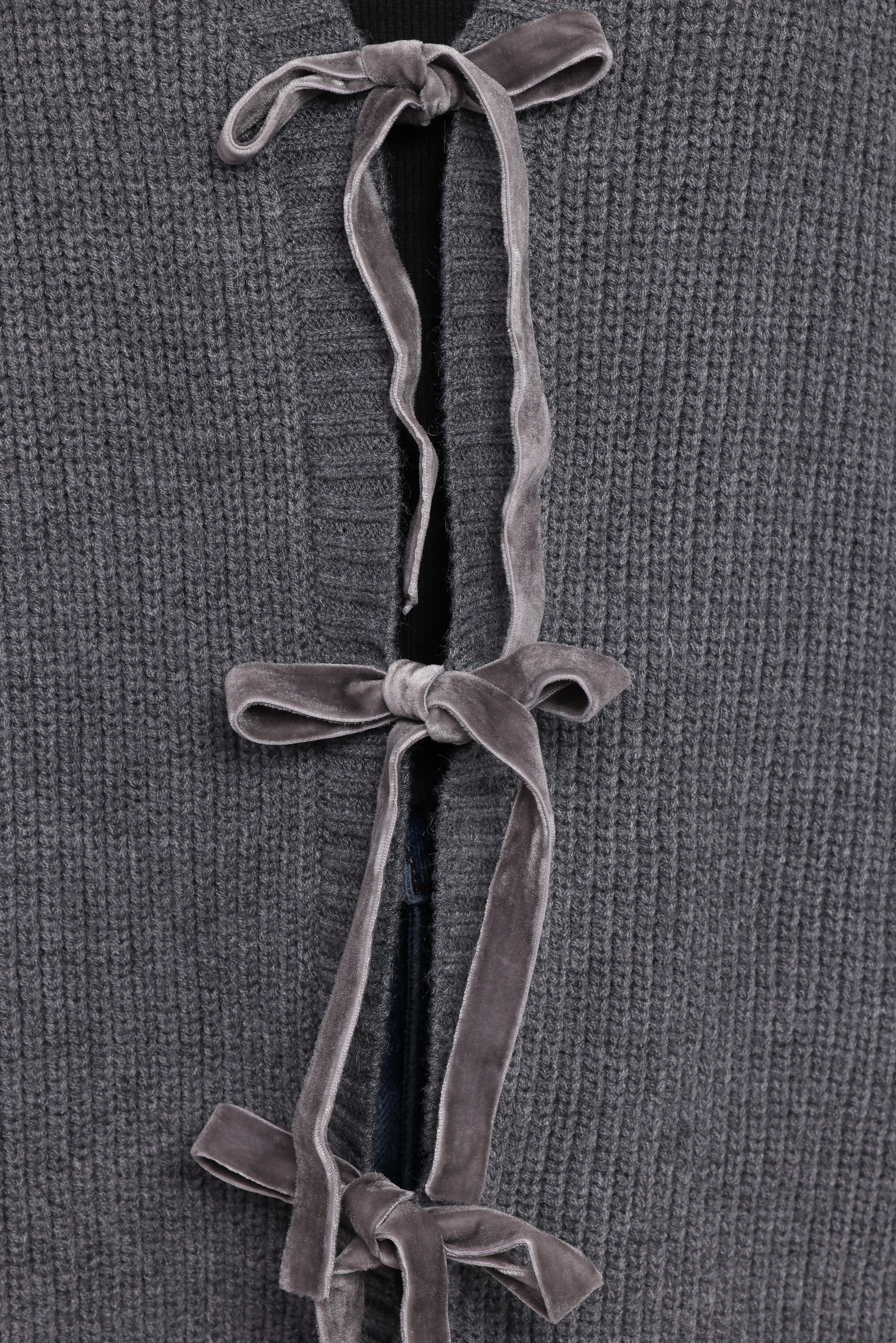 Hammond Tie Up Cardigan - Grey