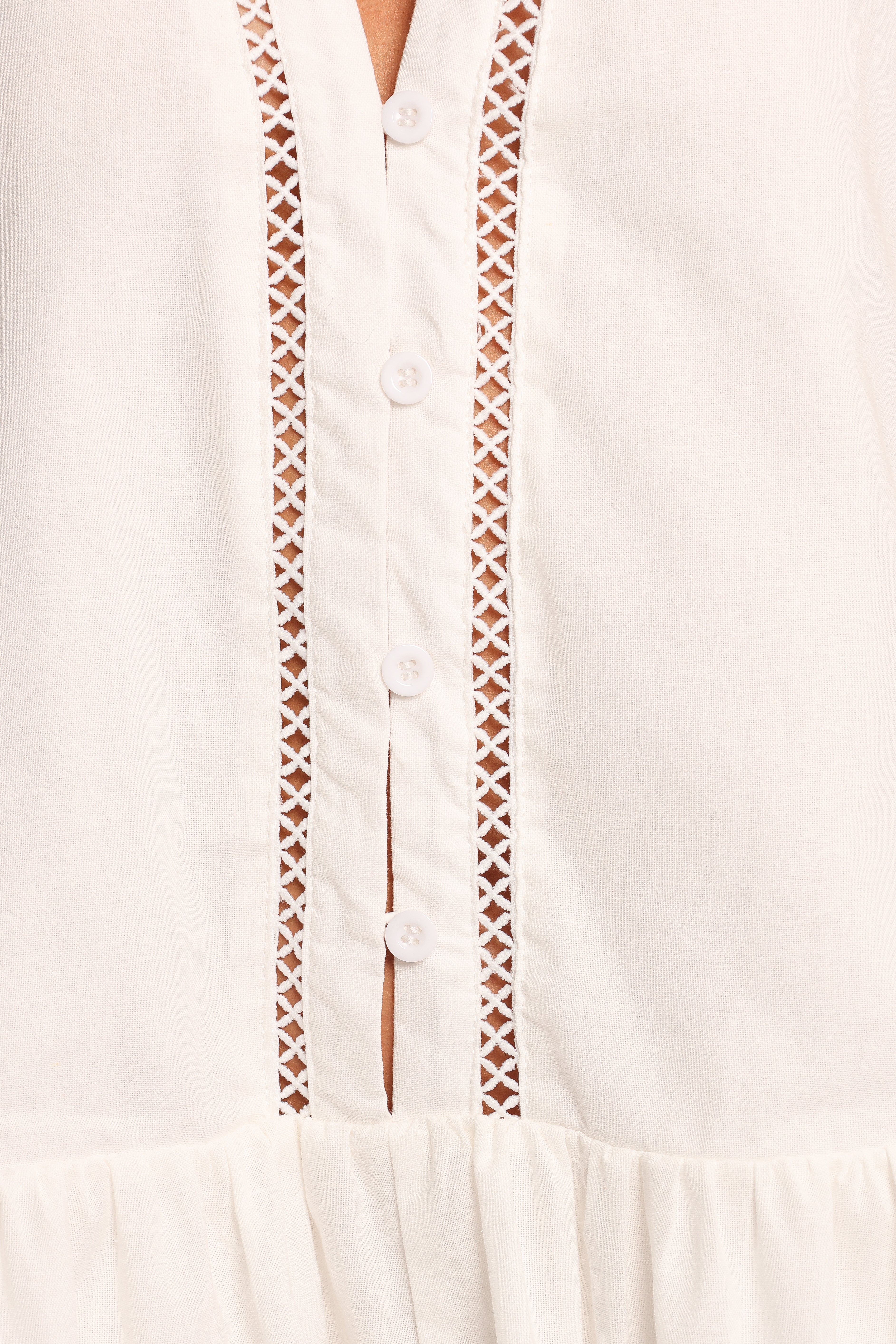 Hart Long Sleeve Mini Dress - White