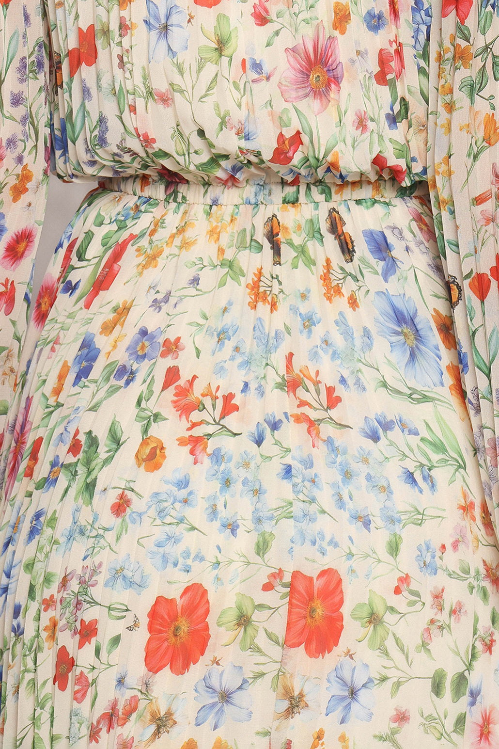 Hilary Pleated Maxi Dress - Garden Floral