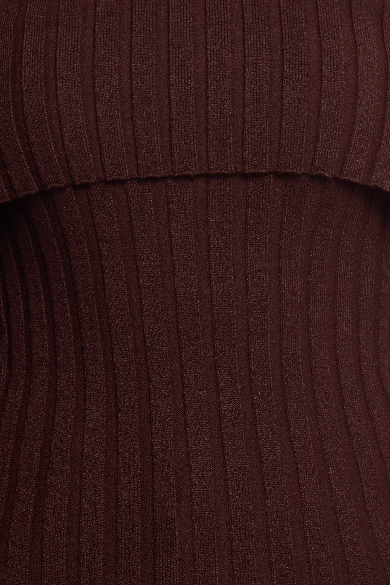 Inora Off Shoulder Knit Top - Chocolate