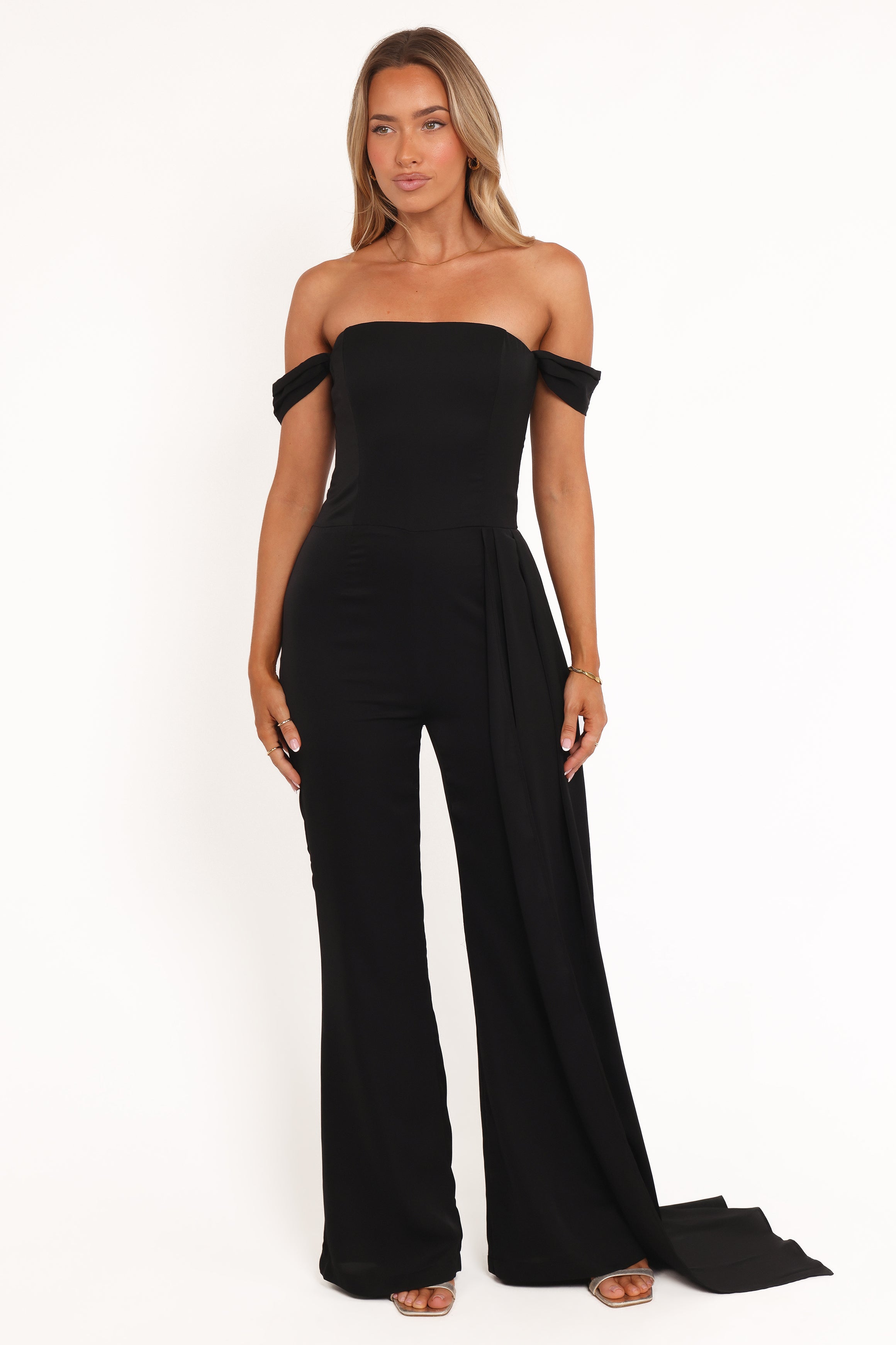 Jenny Off Shoulder Jumpsuit - Black