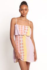 Junia Mini Dress - Pink Plaid