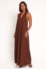 Kaida Maxi Dress - Espresso