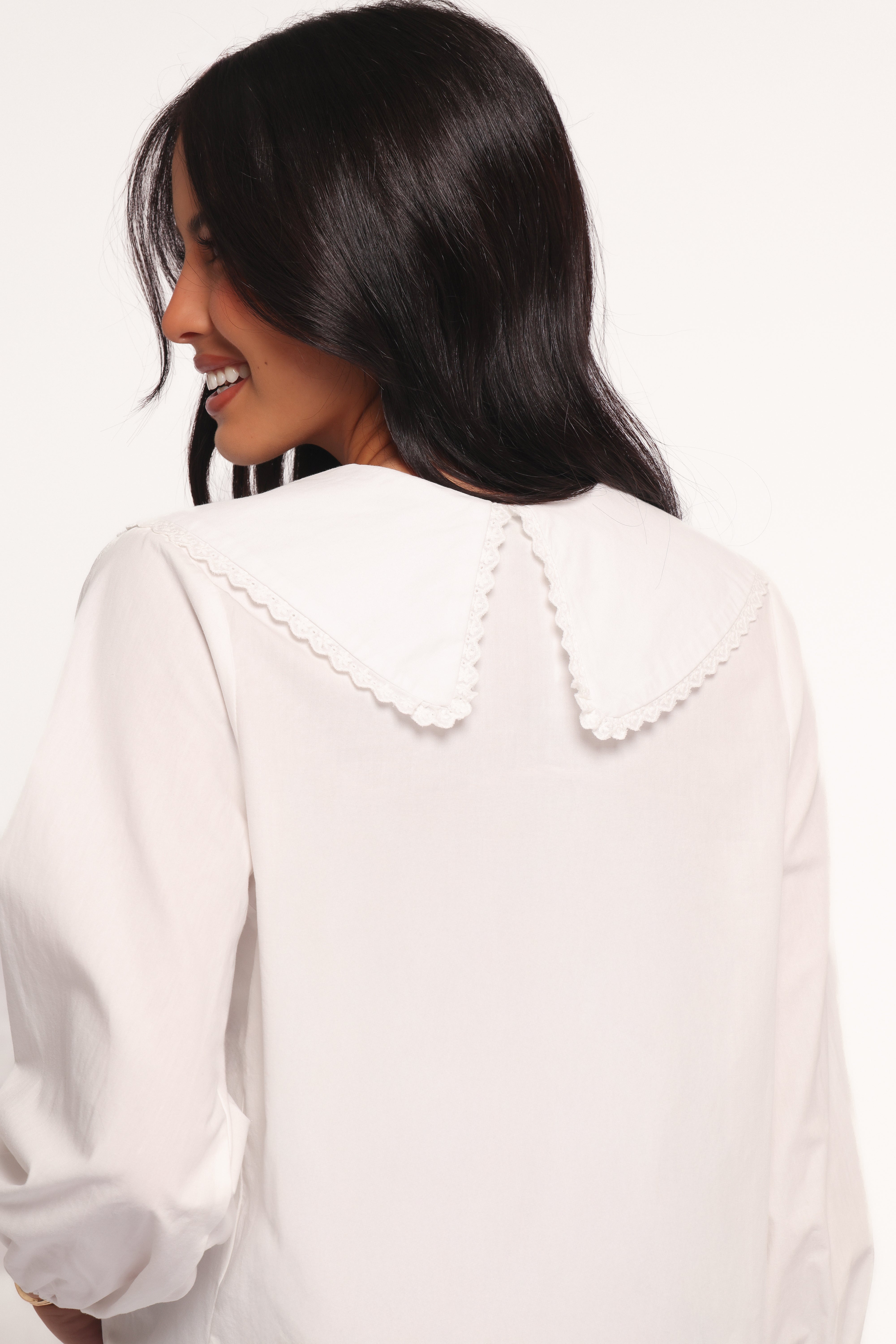 Kenna Long Sleeve Top - White
