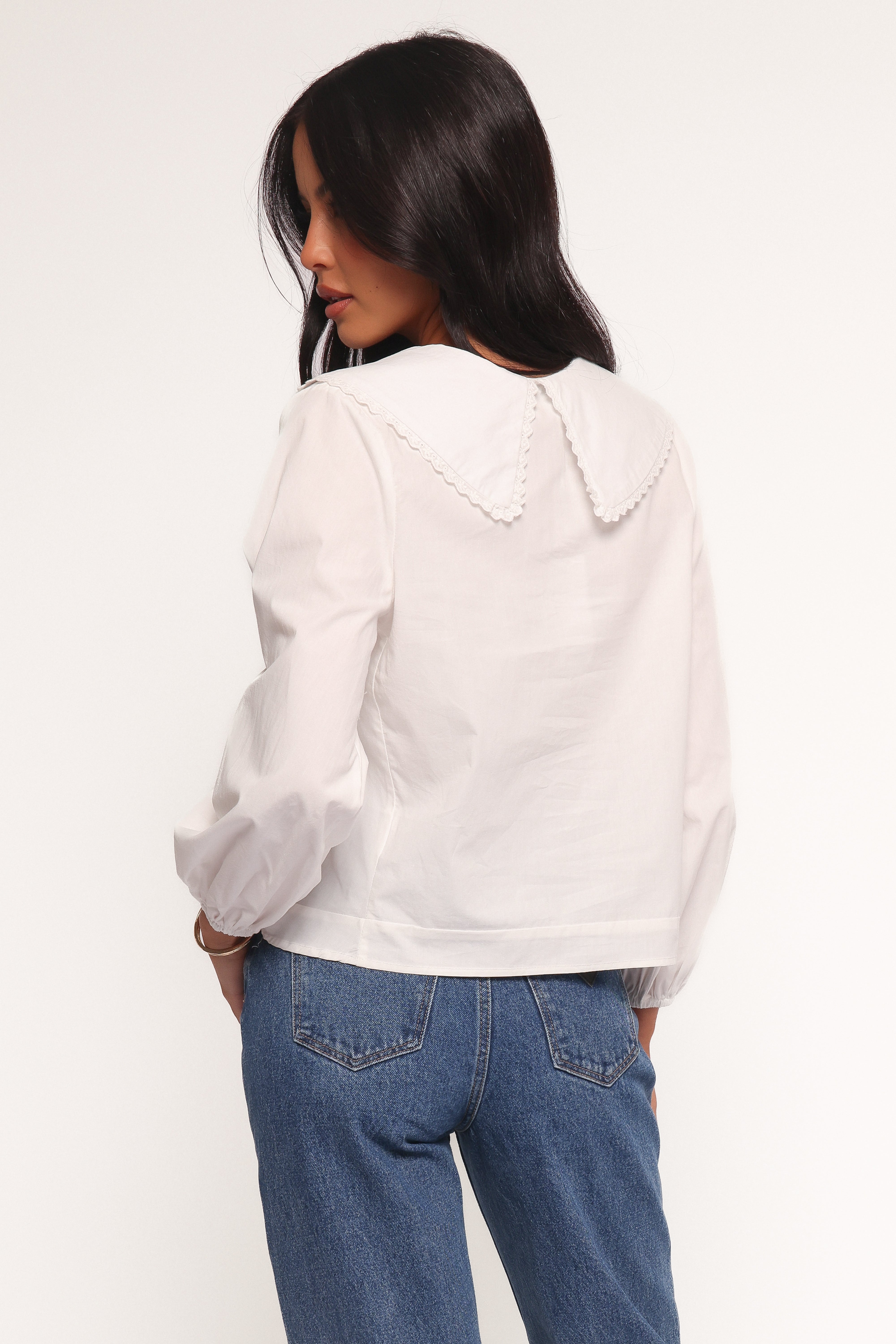 Kenna Long Sleeve Top - White