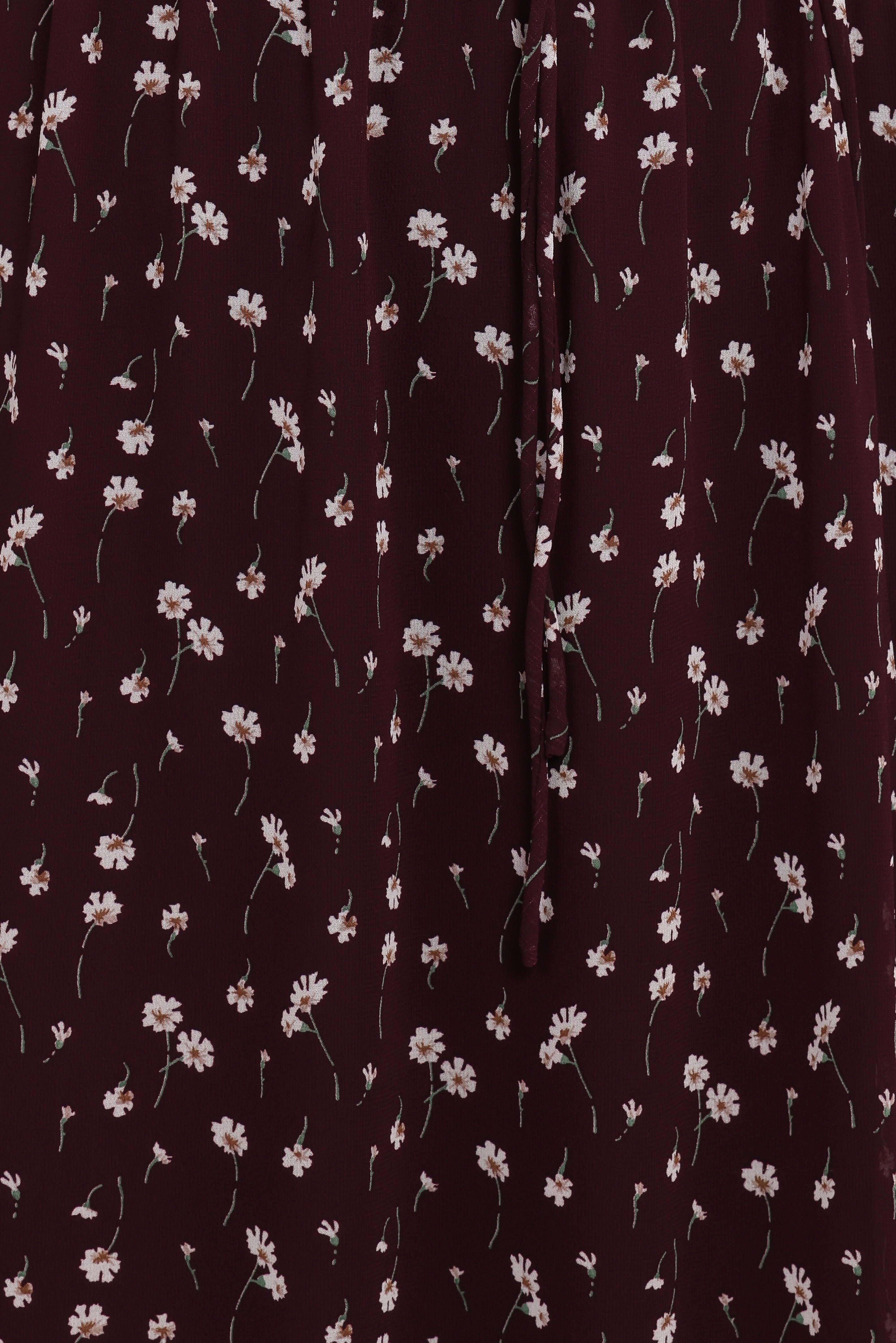 Keziah Long Sleeve Maxi Dress - Burgundy Floral
