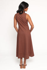 Kingsley Midi Dress - Chocolate
