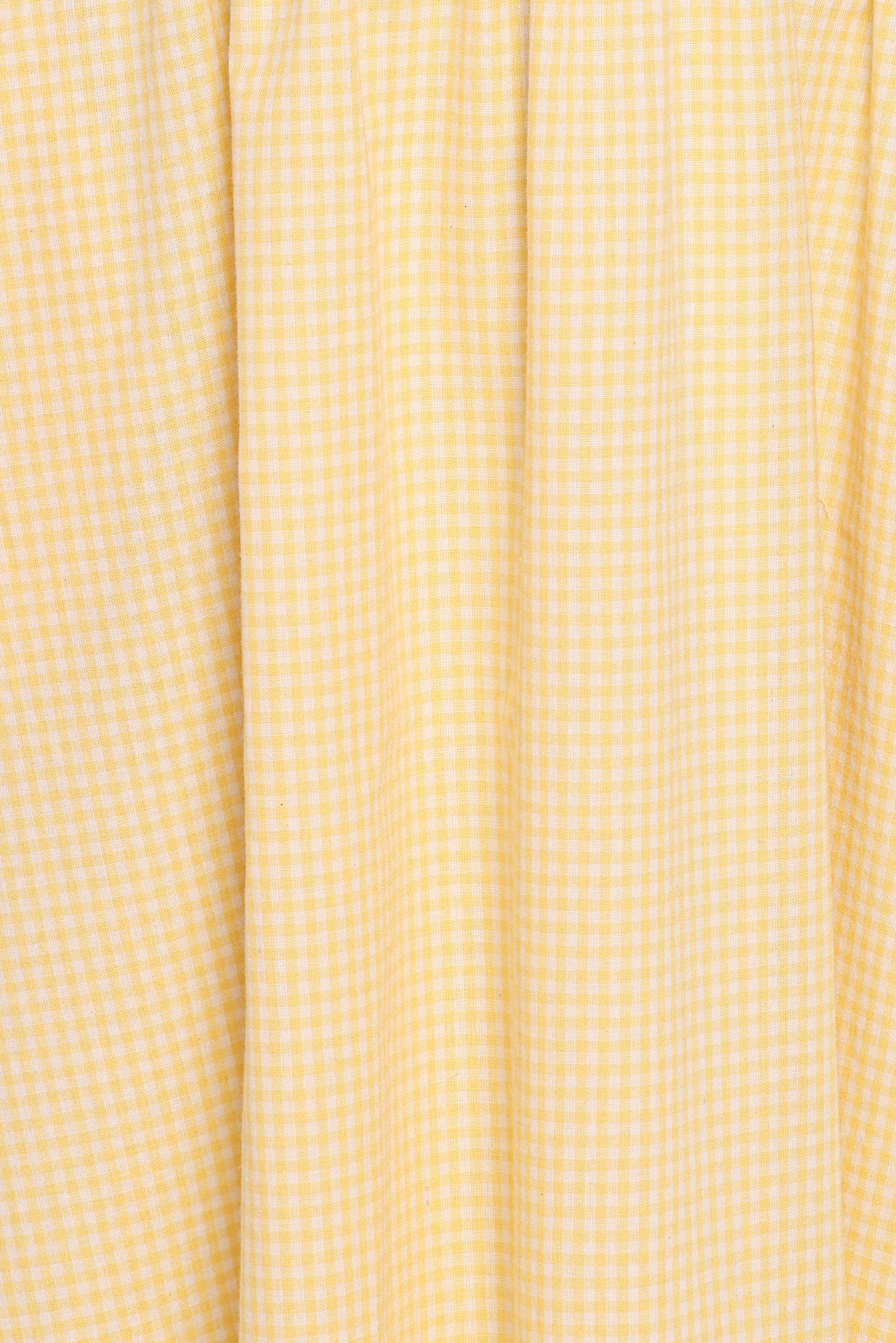 Kinslee Midi Dress - Yellow Gingham