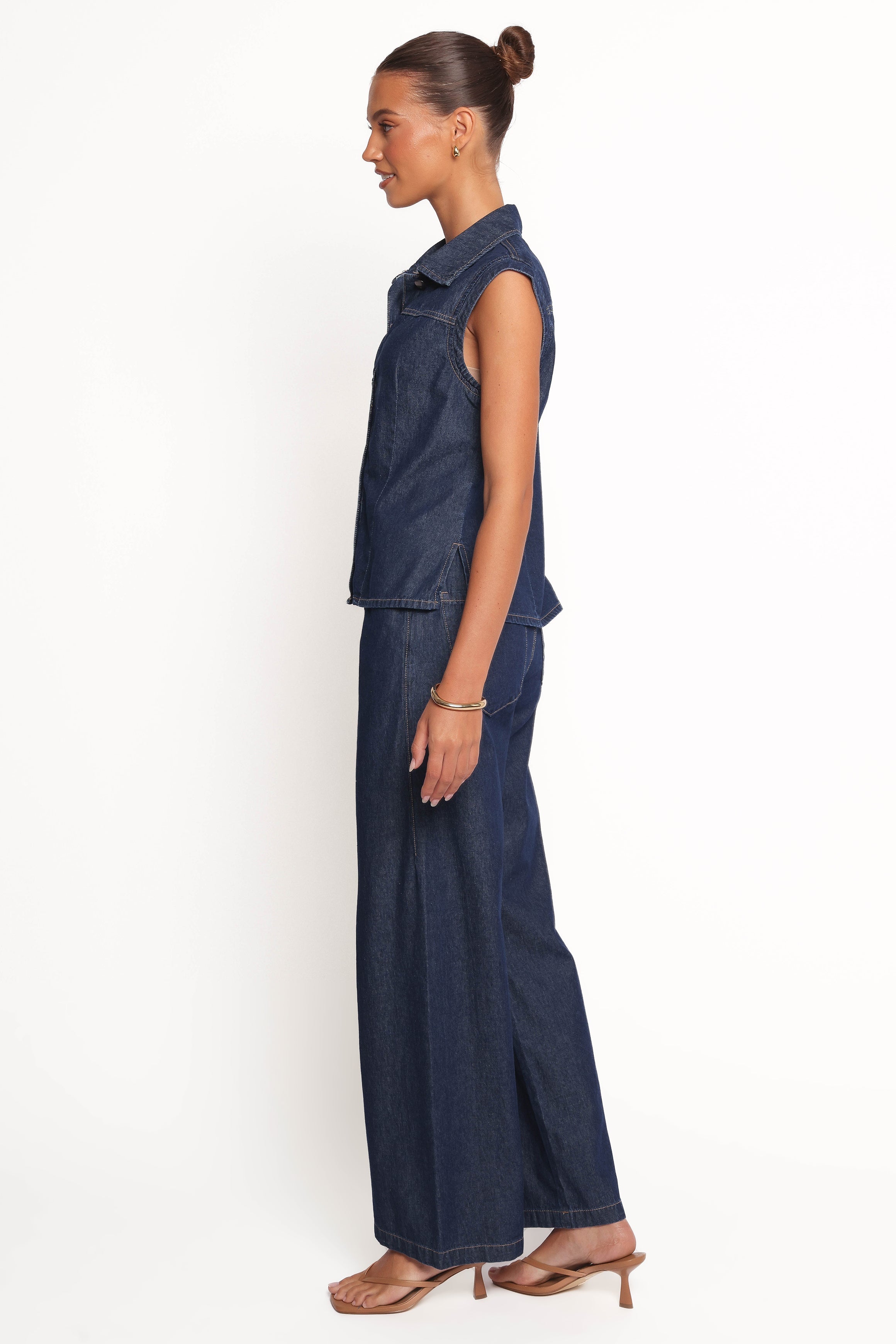 Kirie Wide Leg Denim Pant - Indigo