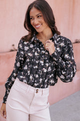 Parsons Blouse - Dark Floral