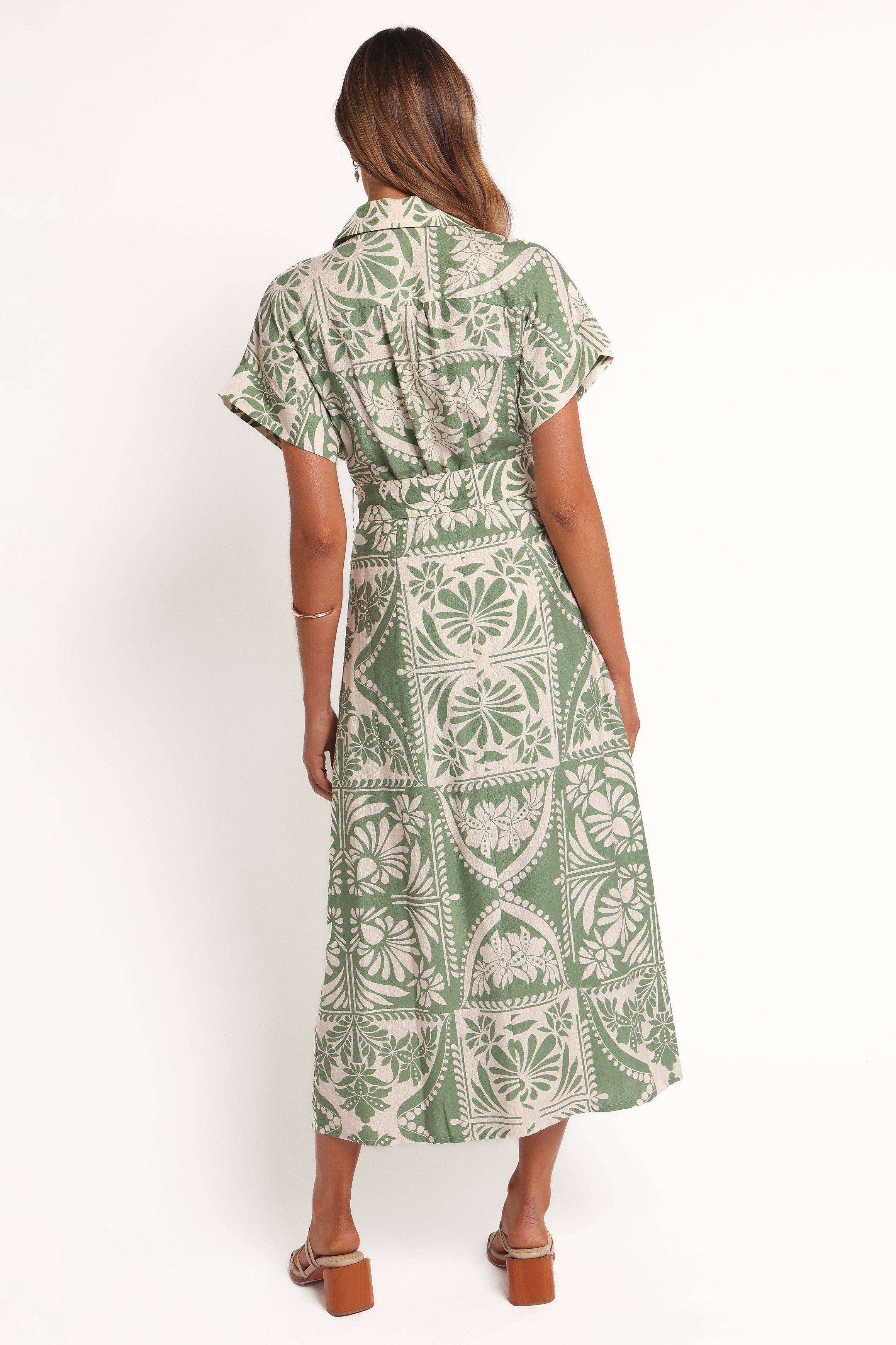 Preston Midi Dress - Green Floral