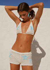 Ripple Effect Mini Shorts - Ivory