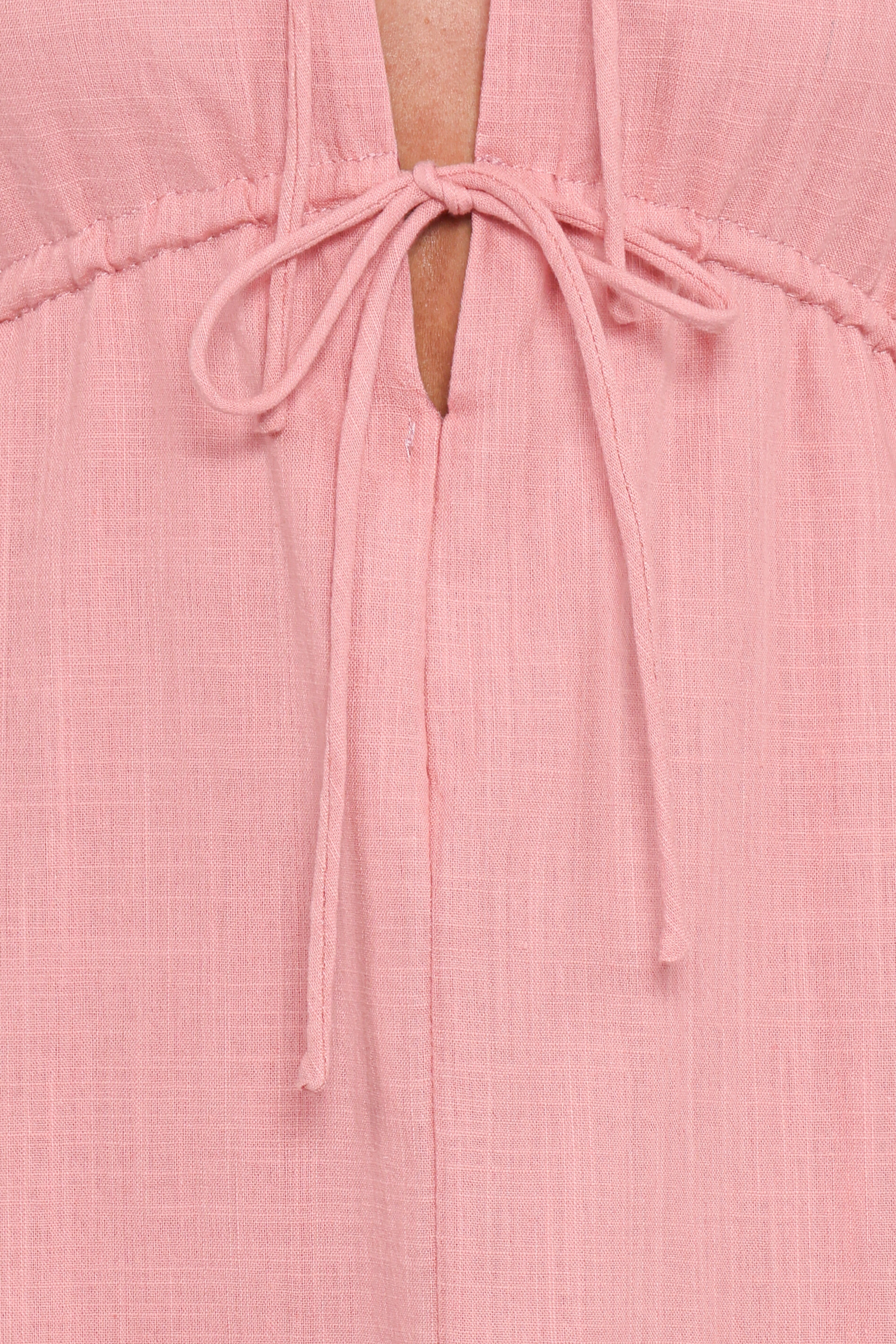 Riven Long Sleeve Maxi Dress - Pink