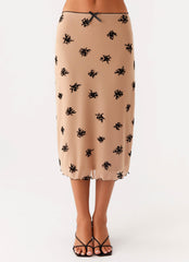 Rocca Midi Skirt - Nude