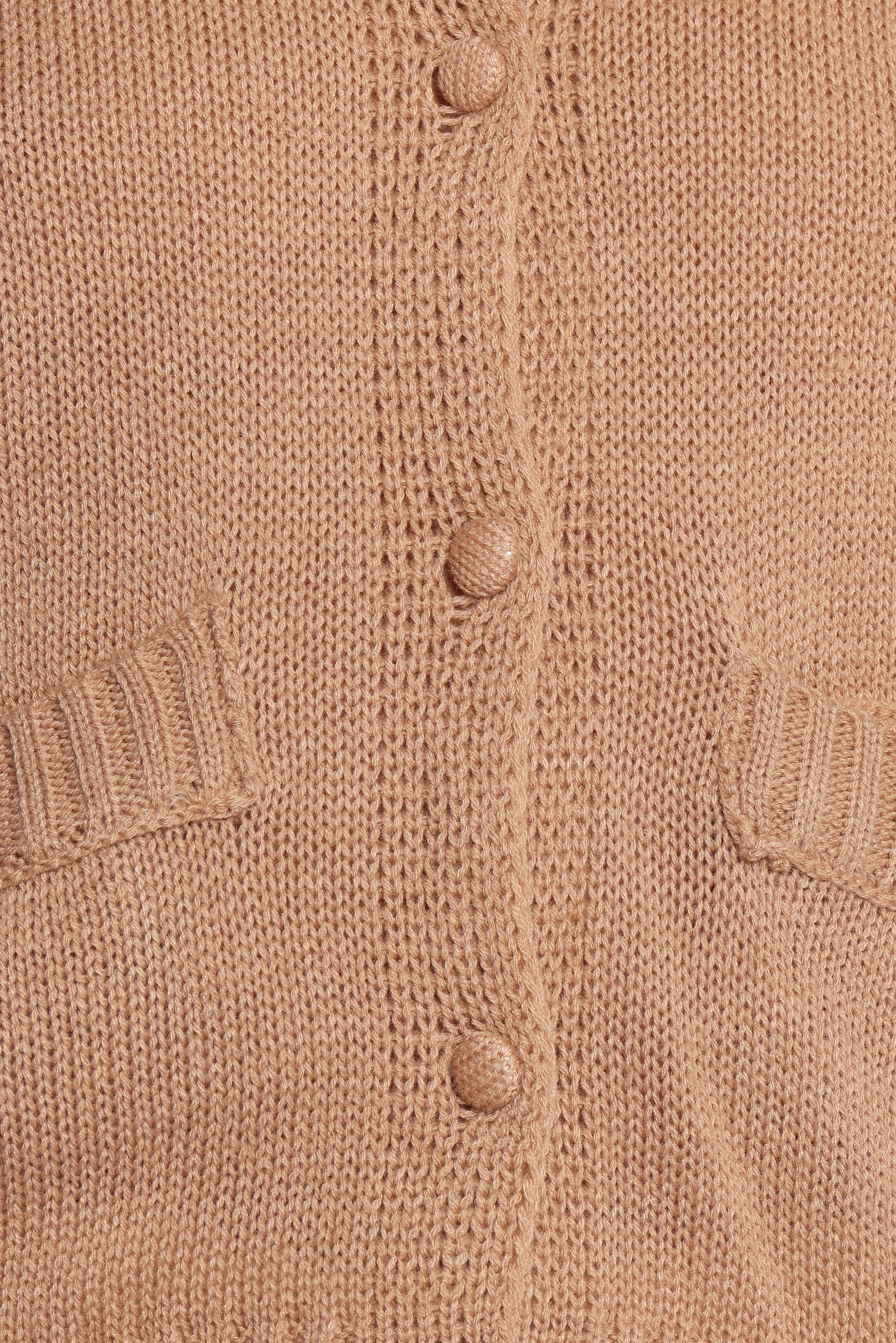 Roman Button Front Cardigan - Beige