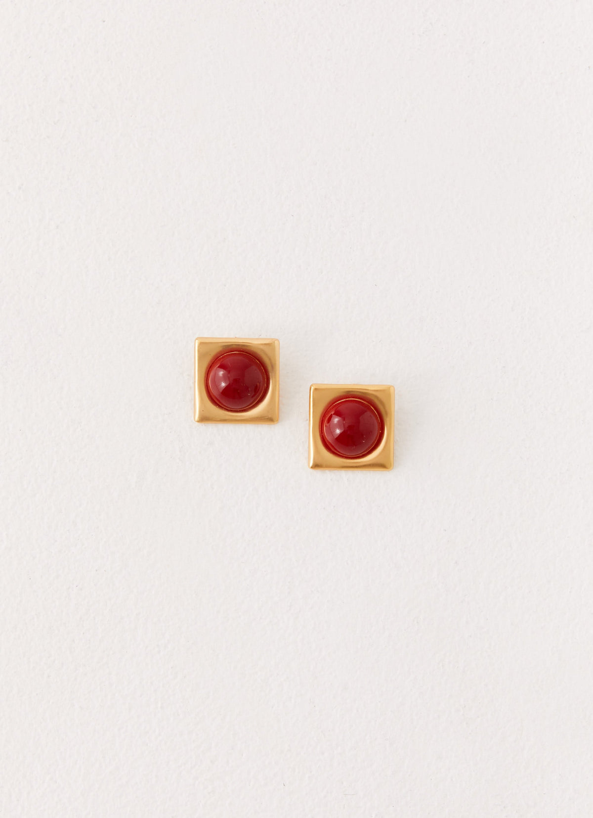 Romelle Earrings - Gold/Red
