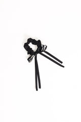Rosemarie Bow Scrunchie - Black