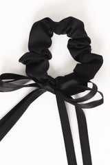 Rosemarie Bow Scrunchie - Black