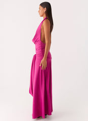 Rowan Ray Cowl Maxi Dress - Fuchsia