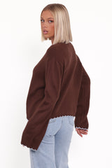 Ruby Knit Cardigan - Brown