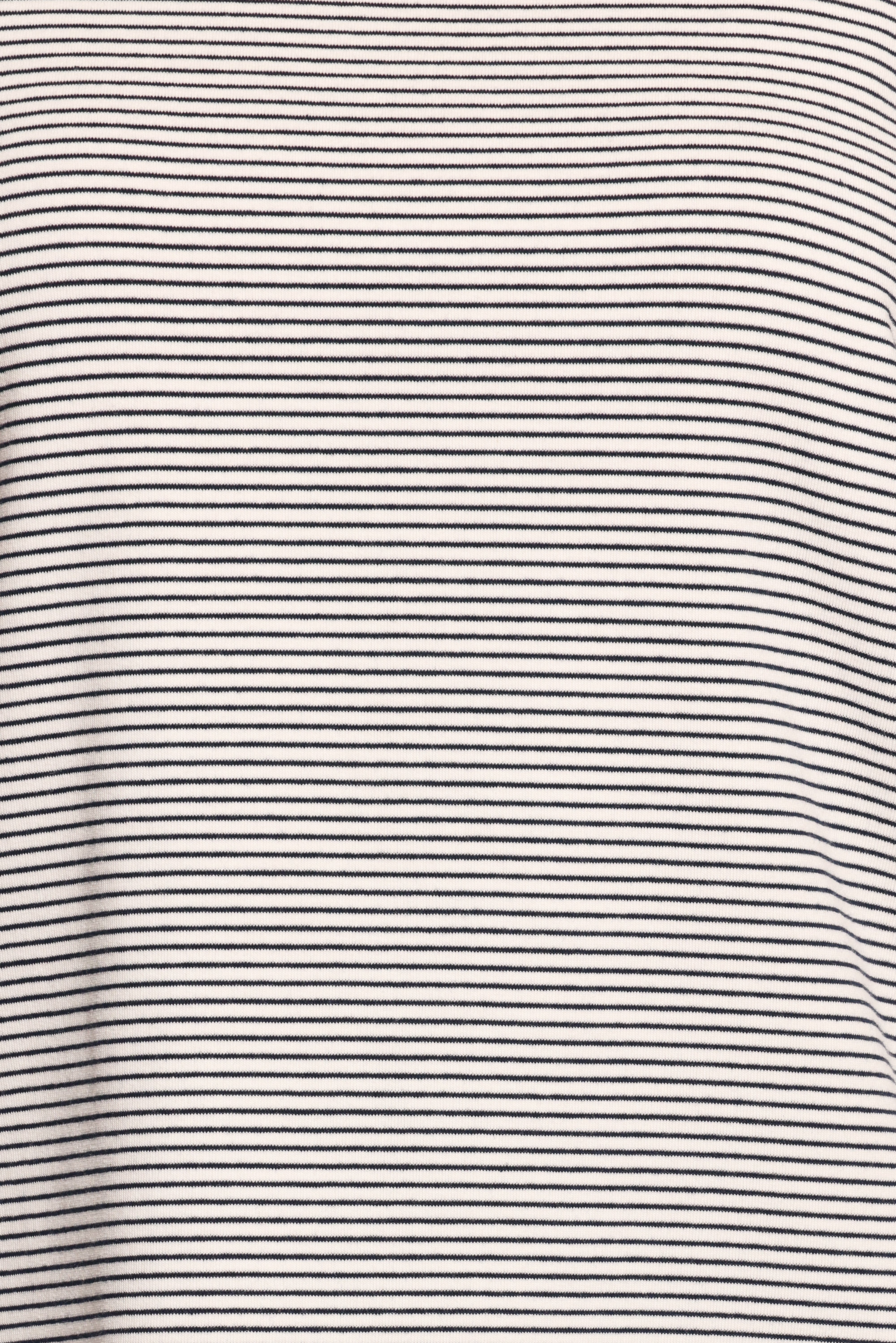 Ruva Long Sleeve Tee - Navy White Stripe