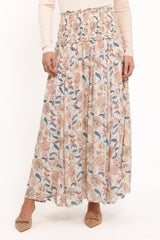 Seana Shirred Waist Maxi Skirt - Paisley
