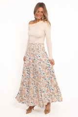 Seana Shirred Waist Maxi Skirt - Paisley