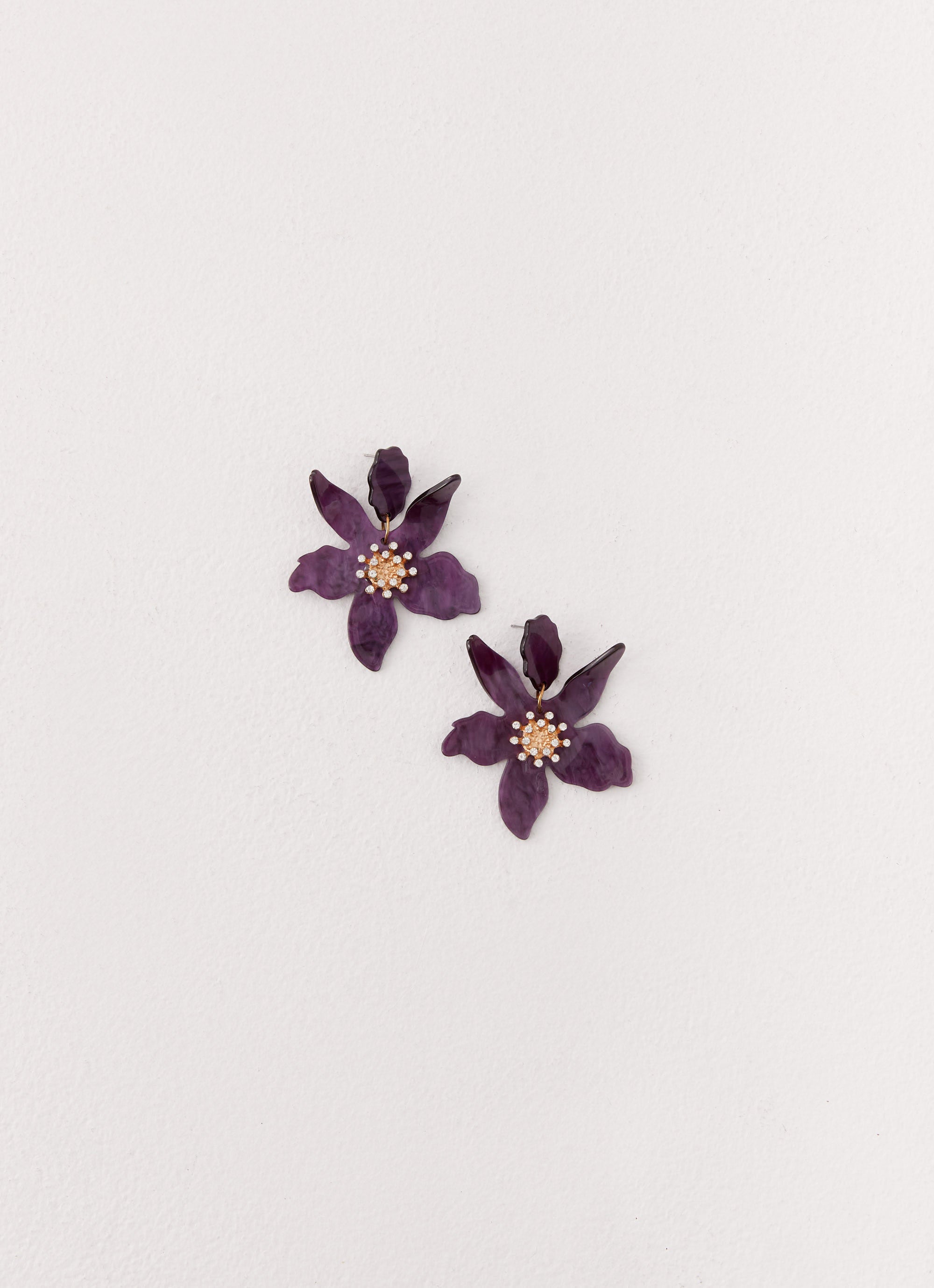 Siesta Flower Earrings - Purple