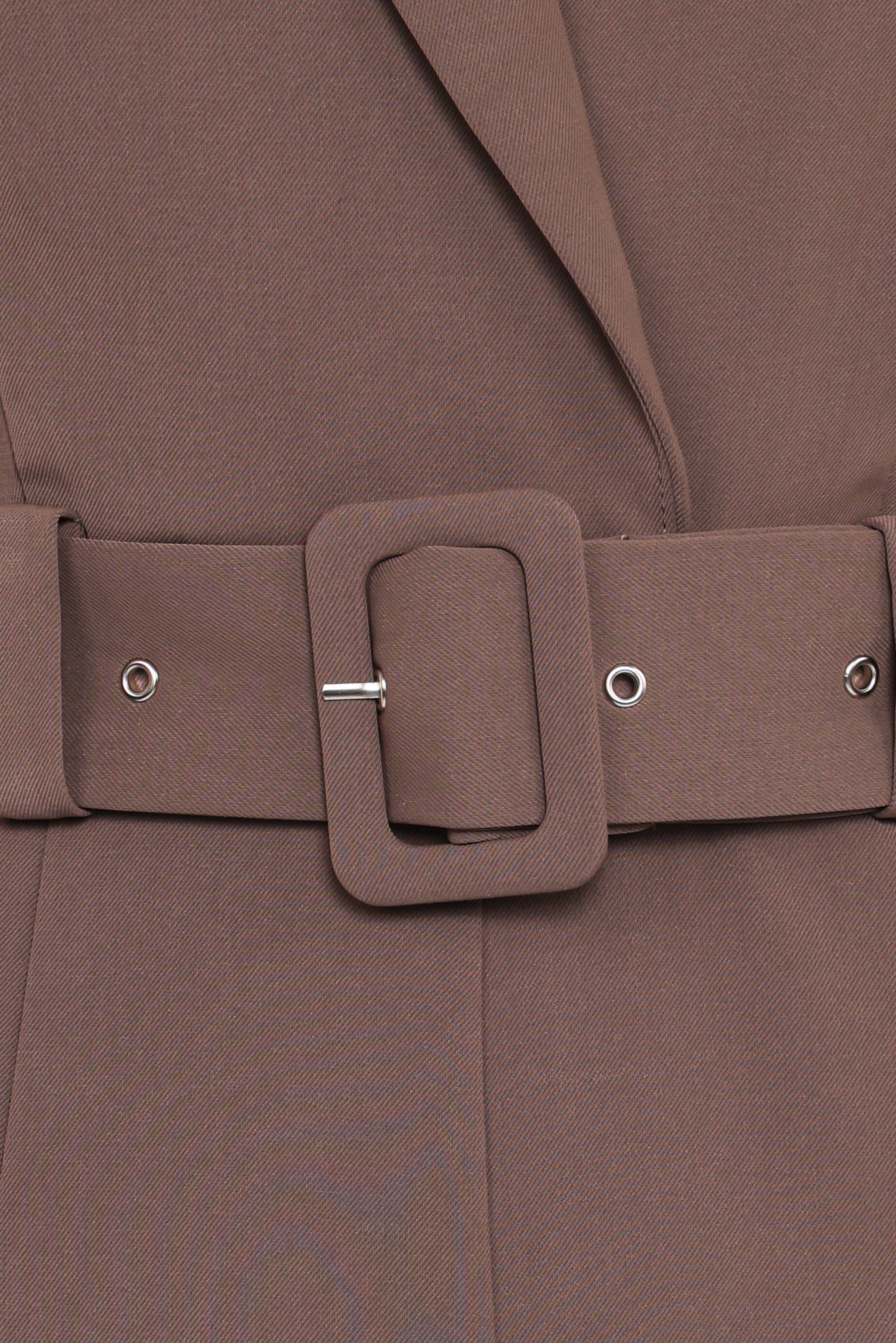 Sienna Belted Jumpsuit - Khaki Brown