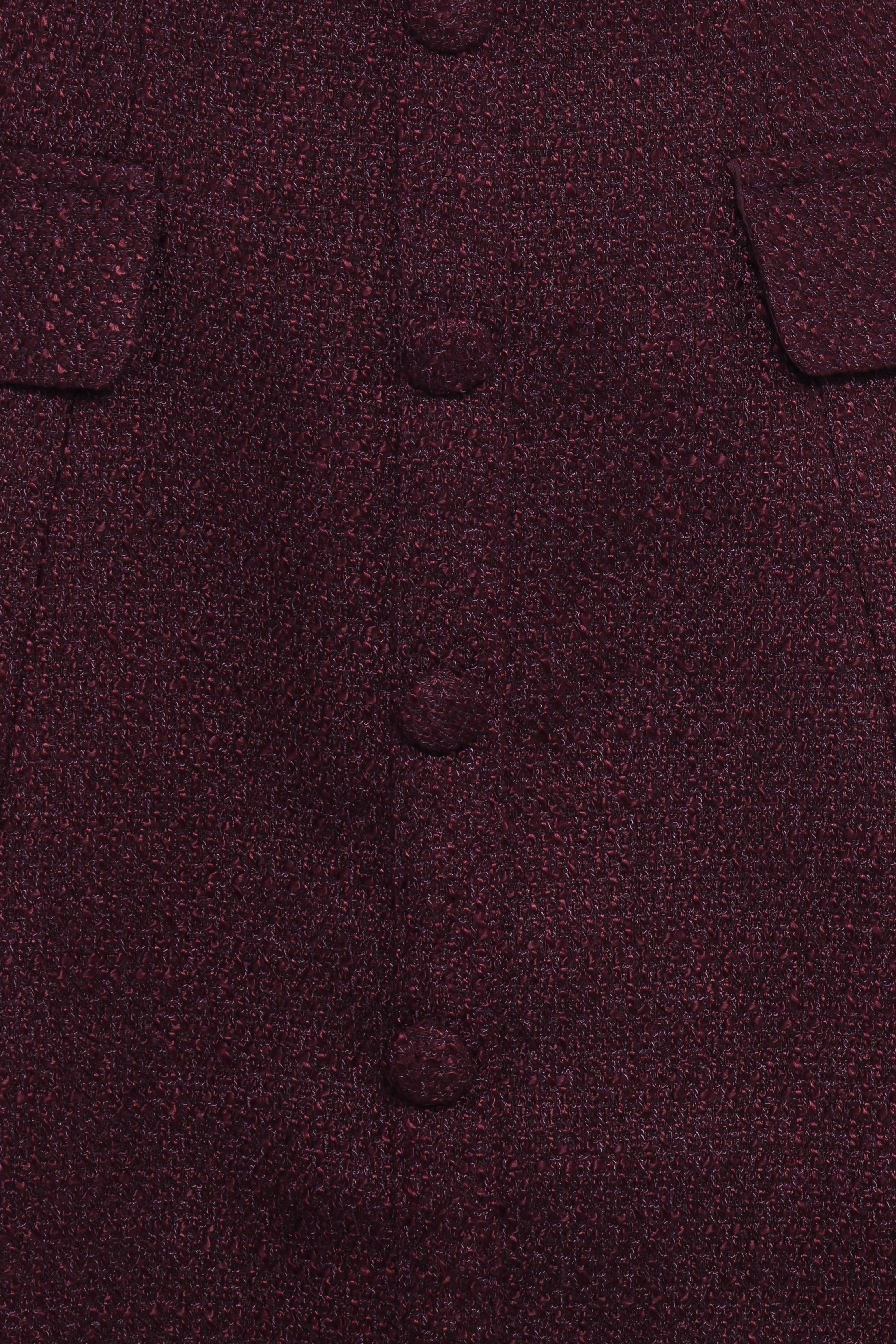 Sutton Mini Dress - Plum Tweed
