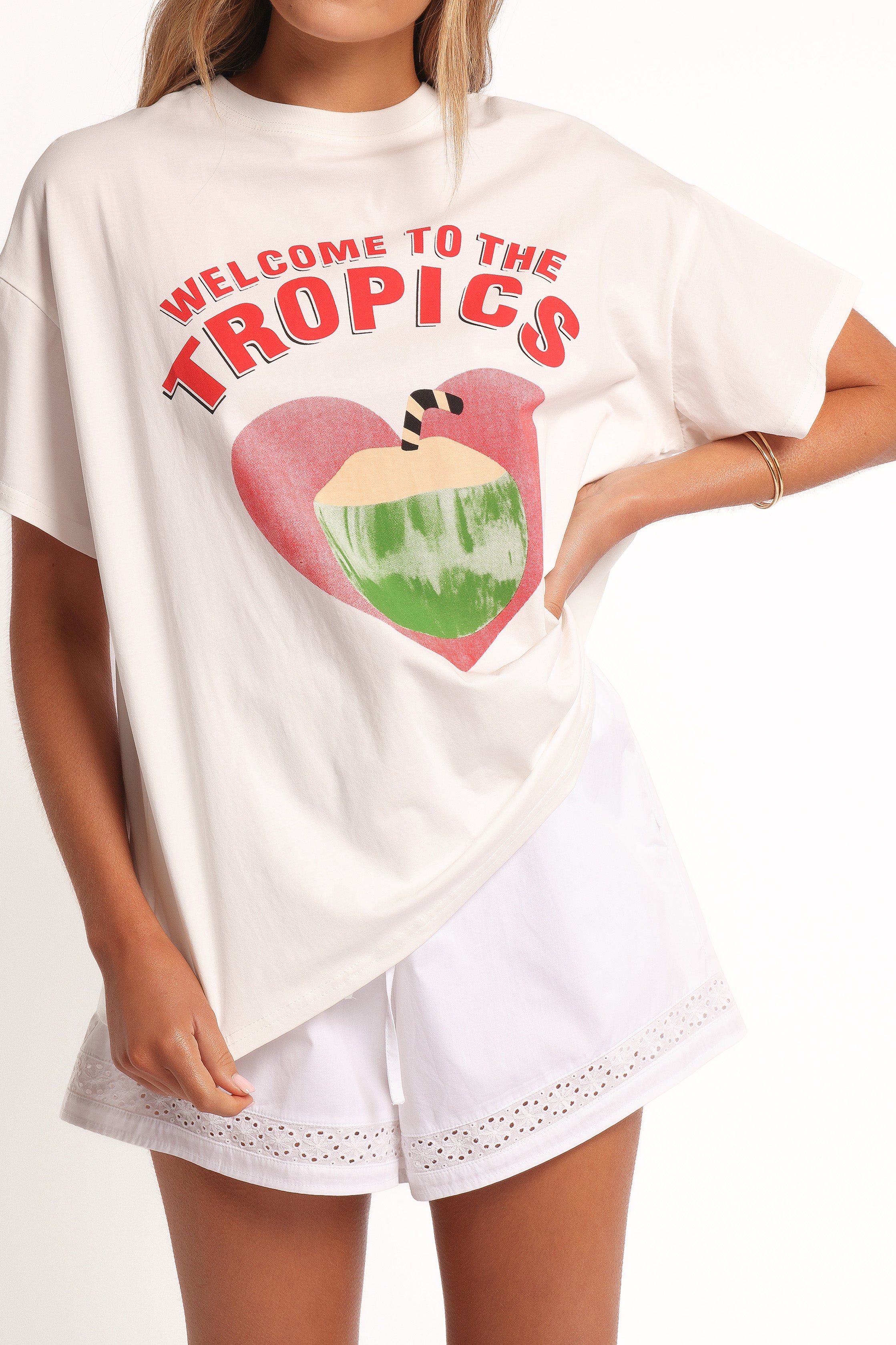 The Tropics Graphic Tee - White