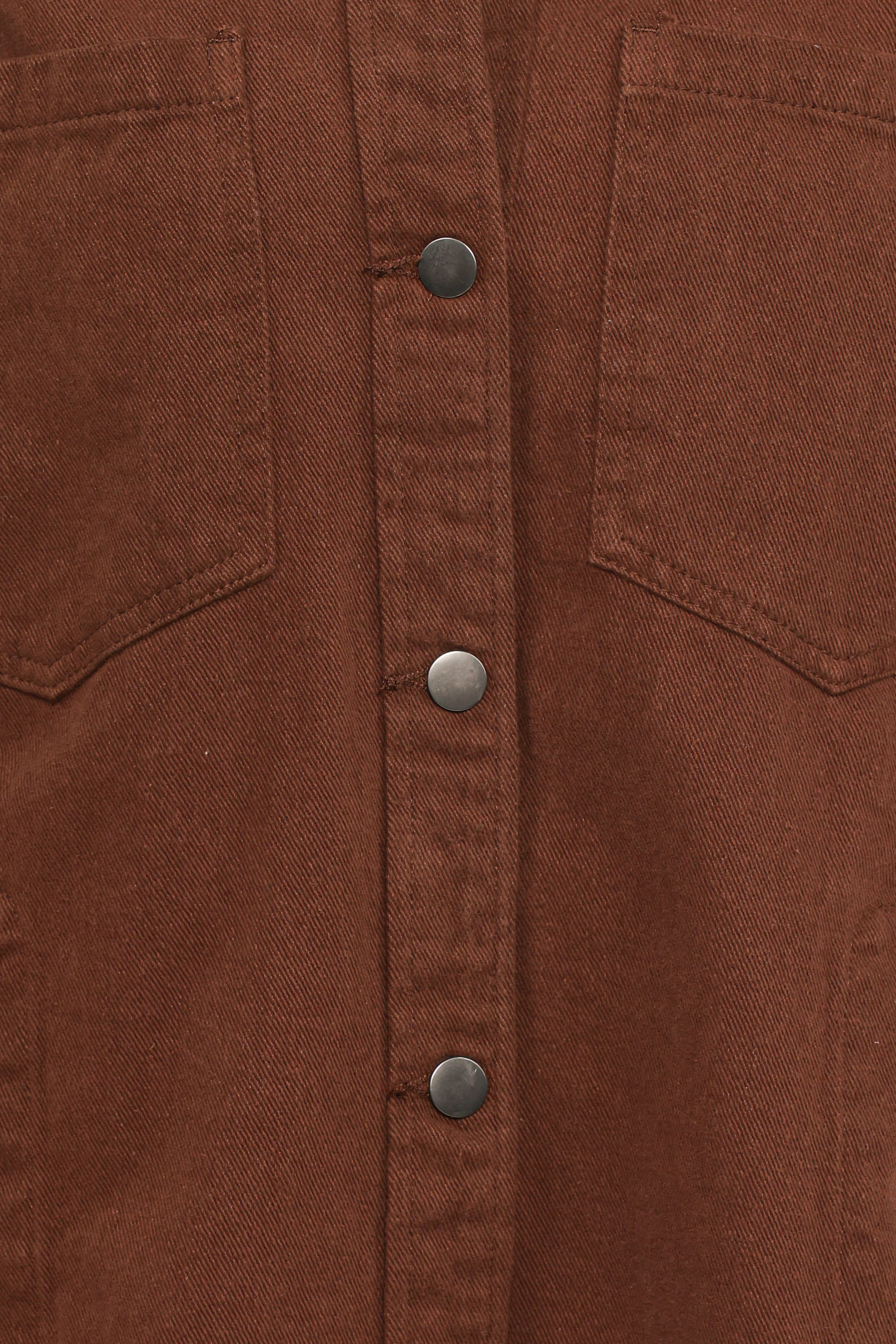 Toto Denim Shacket - Chocolate Brown