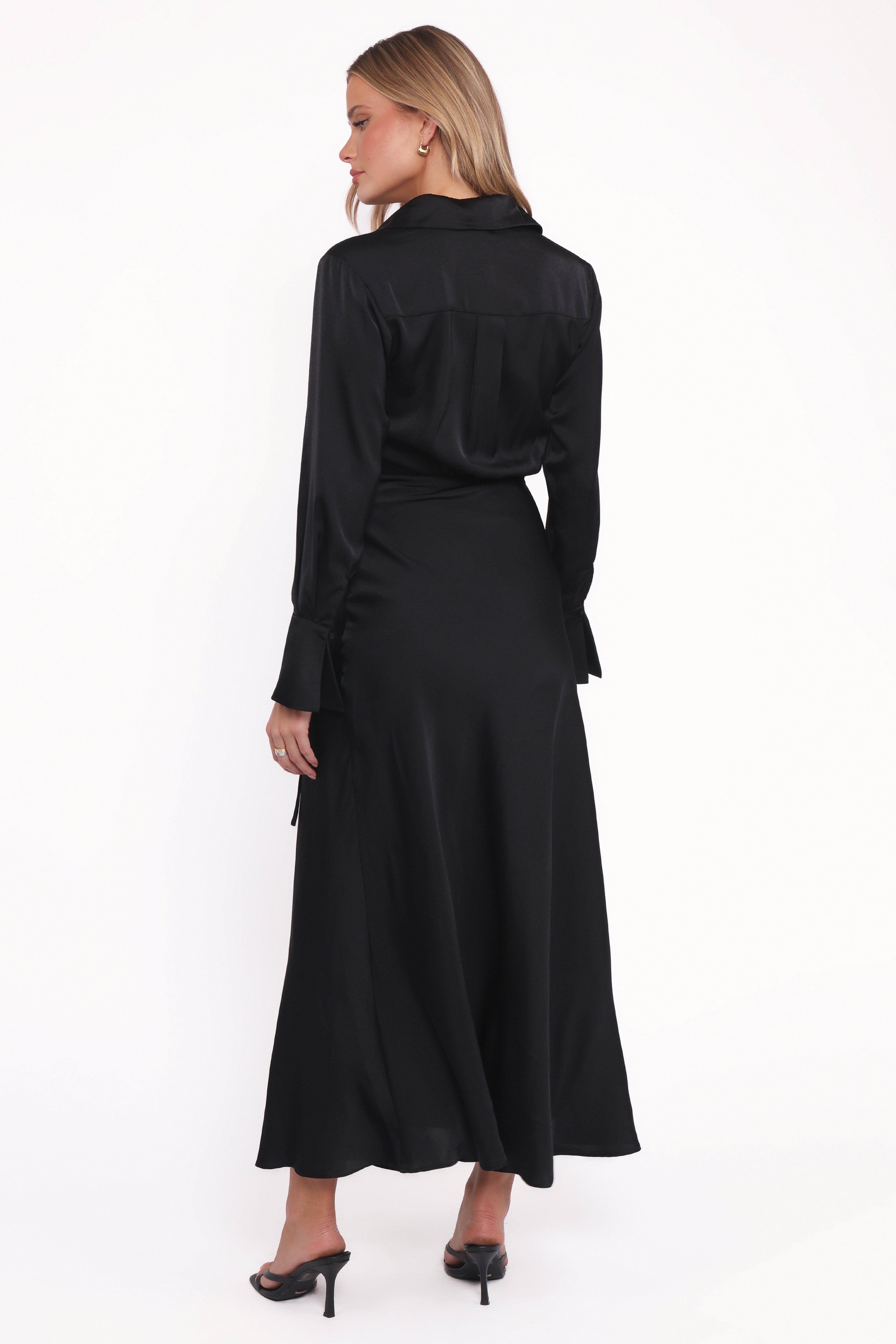 Verna Long Sleeve Maxi Dress - Black