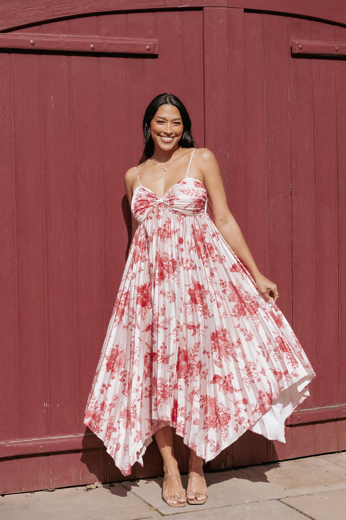 Vikki Dress - Red Floral