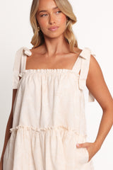 Wells Mini Dress - Tan Swirl