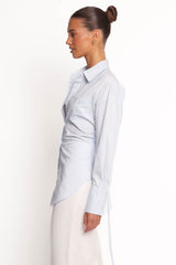Yacra Tie Shirt - Pale Blue