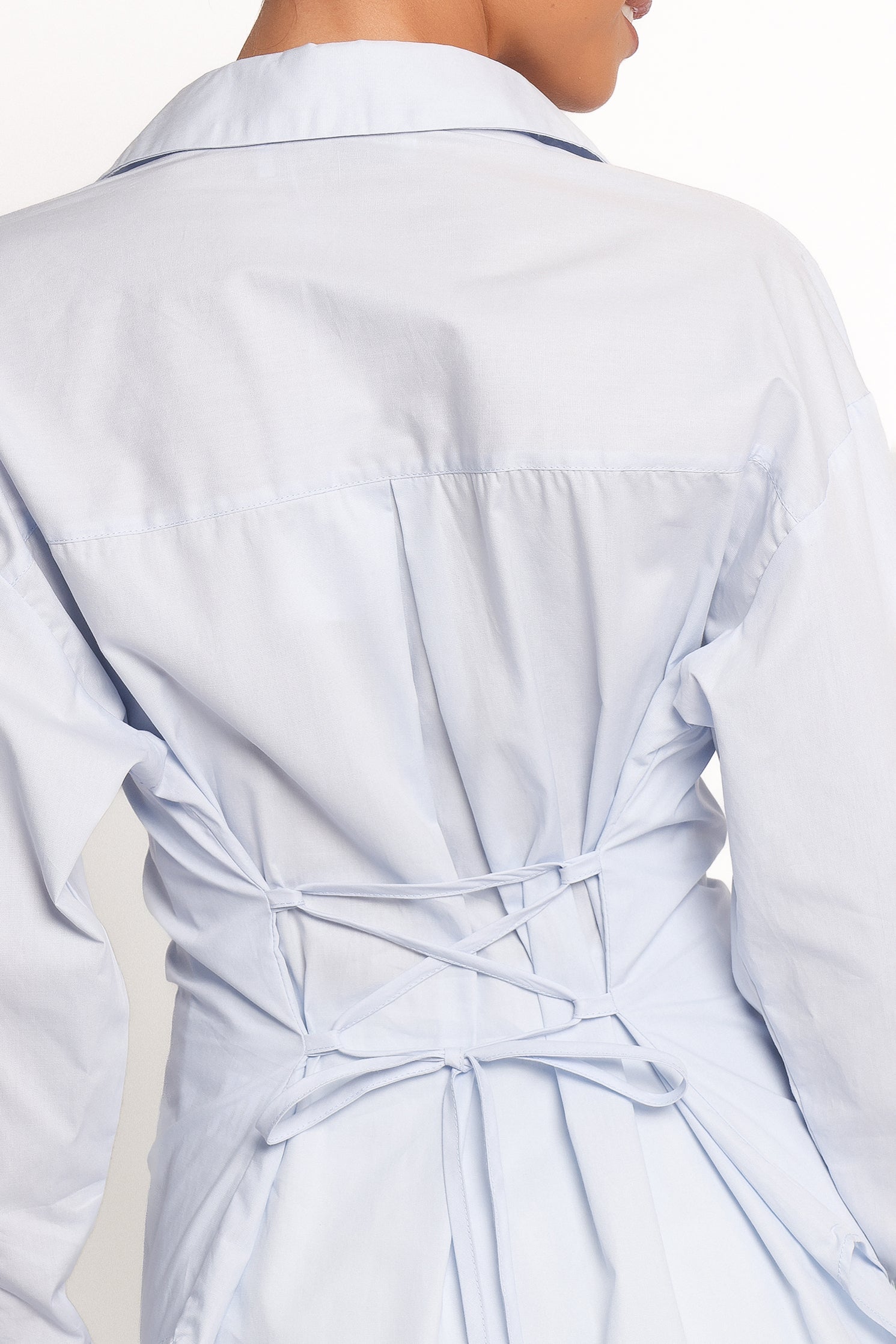 Yacra Tie Shirt - Pale Blue