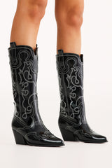 Zaine Boot - Black Shine