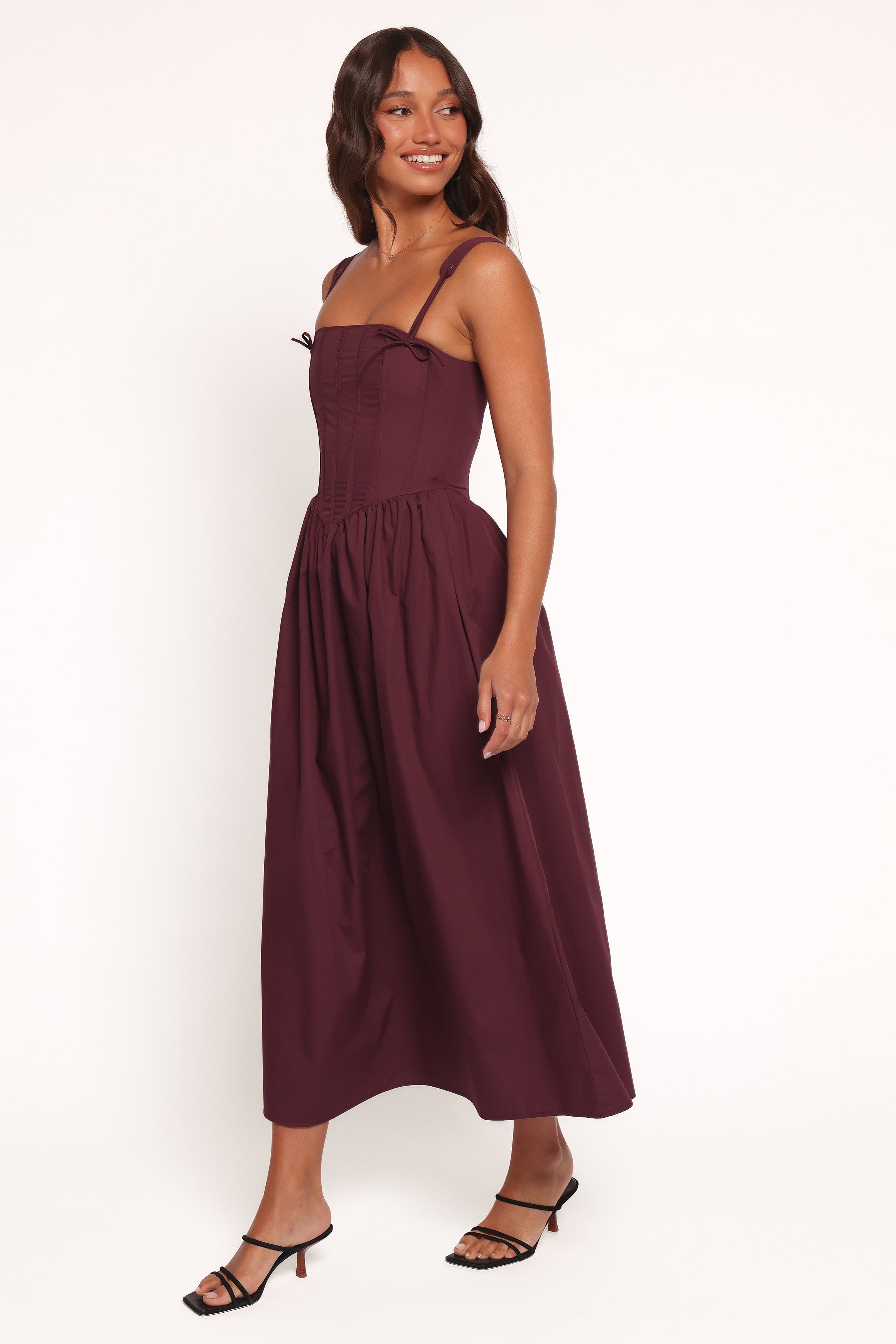 Zenobia Midi Dress - Cherry