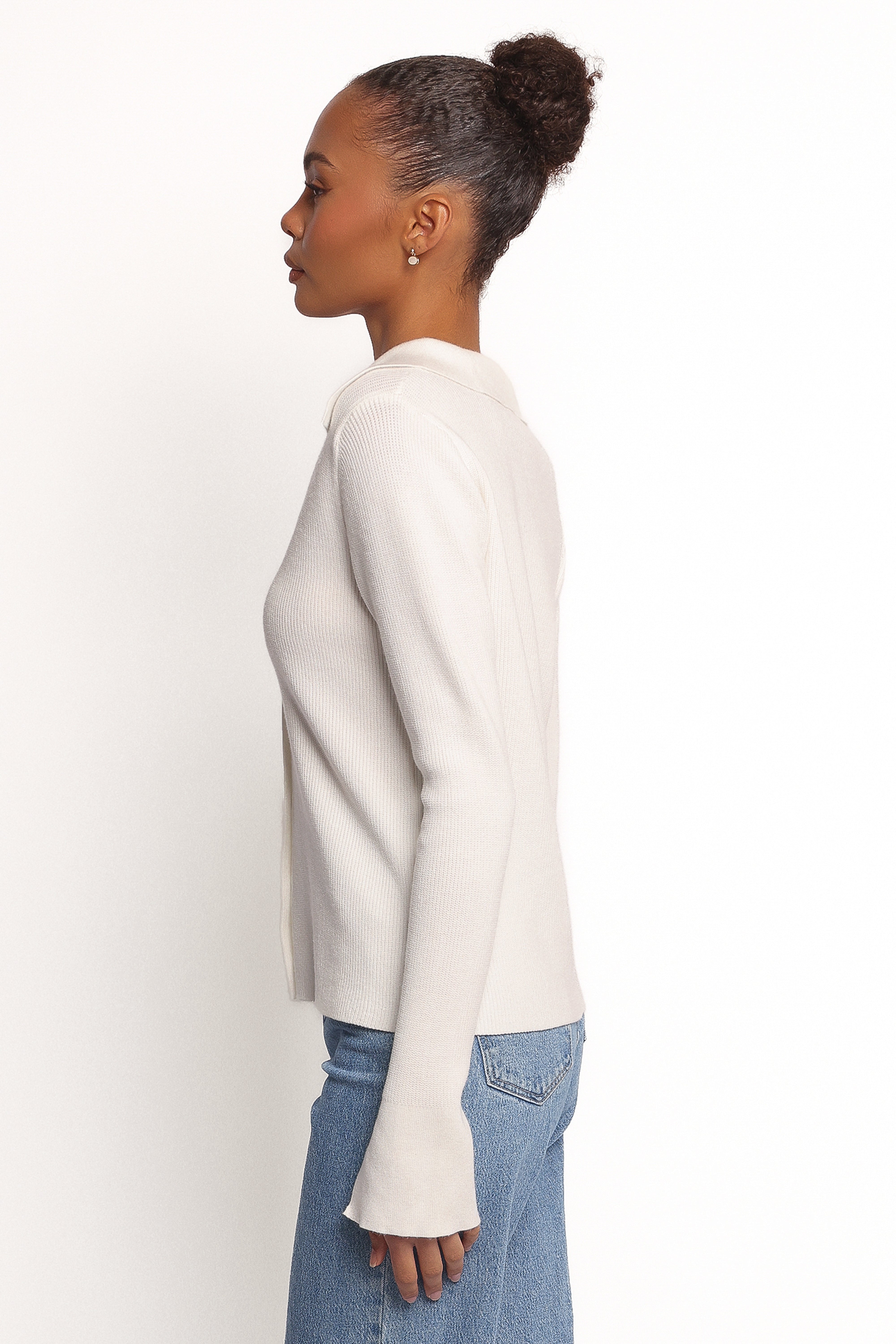 Zocco Long Sleeve Knit Top - Cream